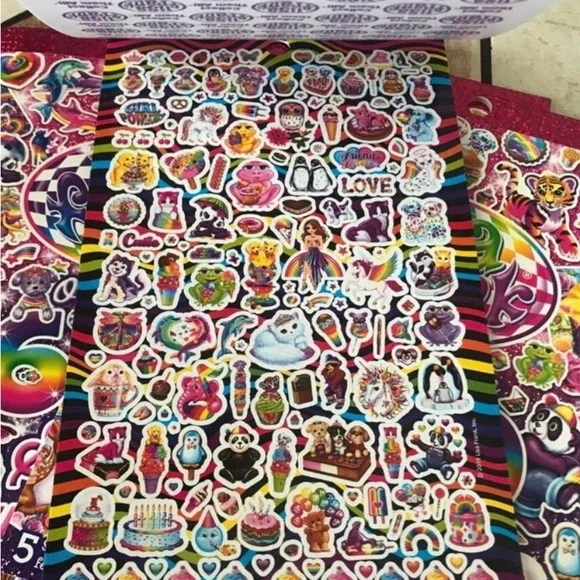 LISA FRANK Iconic Stickers Over 600 little stickers booklet - Picture 5 of 5